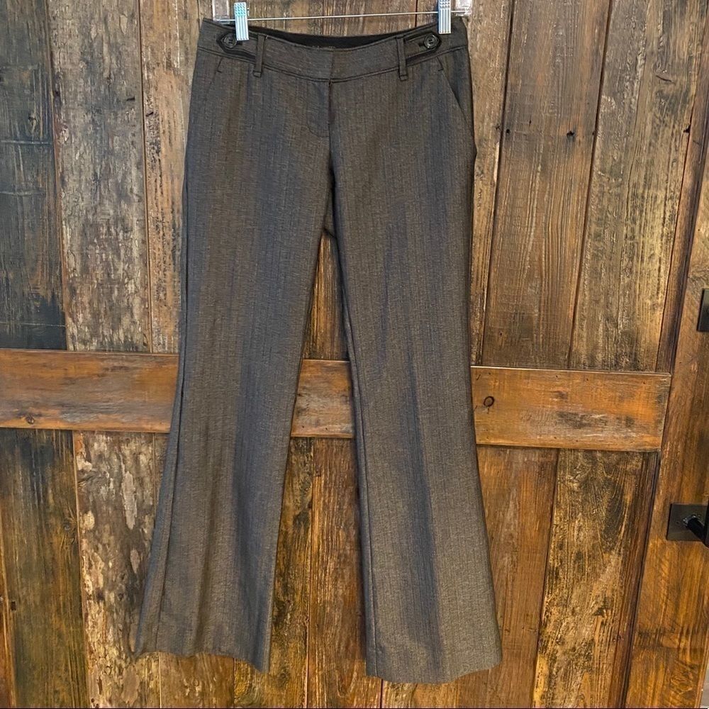 The Limited Sz 0 Brown Pin Stripes Drew Fit Career Workwear Casual Pants - Picture 2 of 11